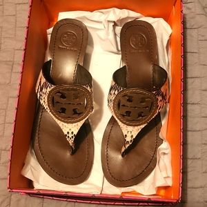 Tory Burch Louisa Wedge Snakeskin Sandals